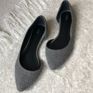 D'Orsay Pointed Tweed Flats by Apt. 9